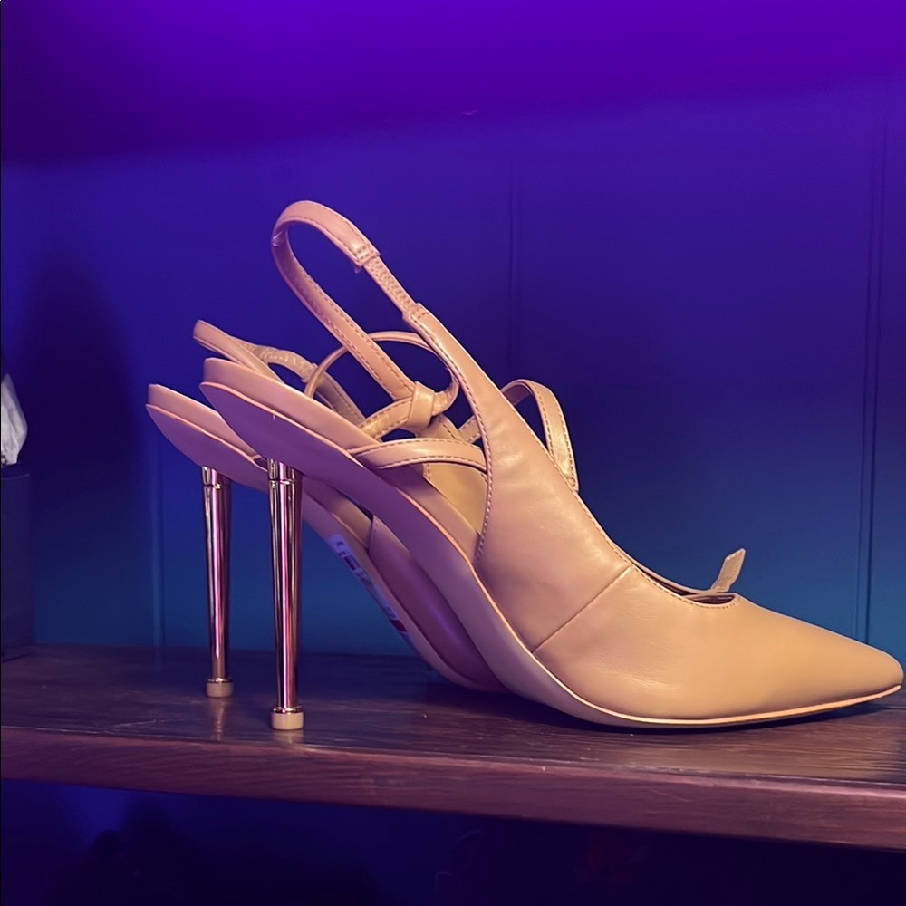 Elegant Tan Slingback Heels
